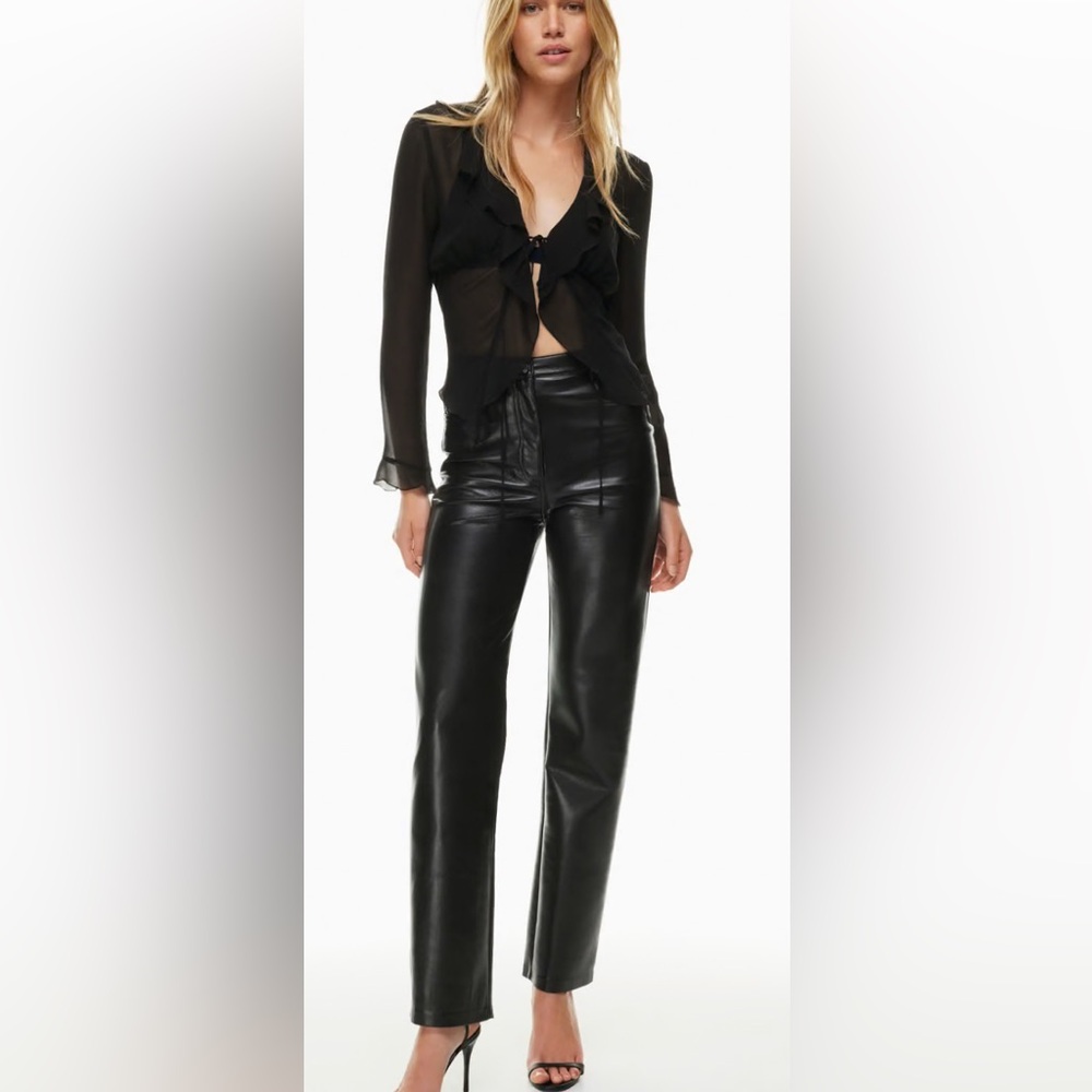 Aritzia vegan straight leg pants